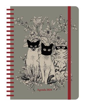 AGENDA ANUAL SEMANAL 2024 LAURA AGUSTI "GATOS"
